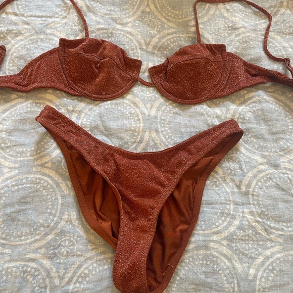 Sparkle bikini! Never worn xs top small bottom - Picture 1 of 5